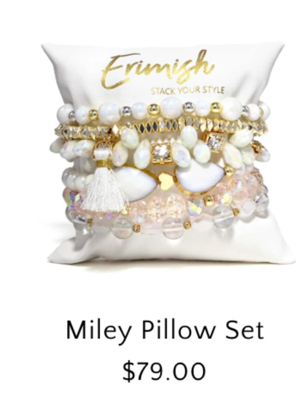 Erimish Blush Champagne Bracelet Stack 8 Piece